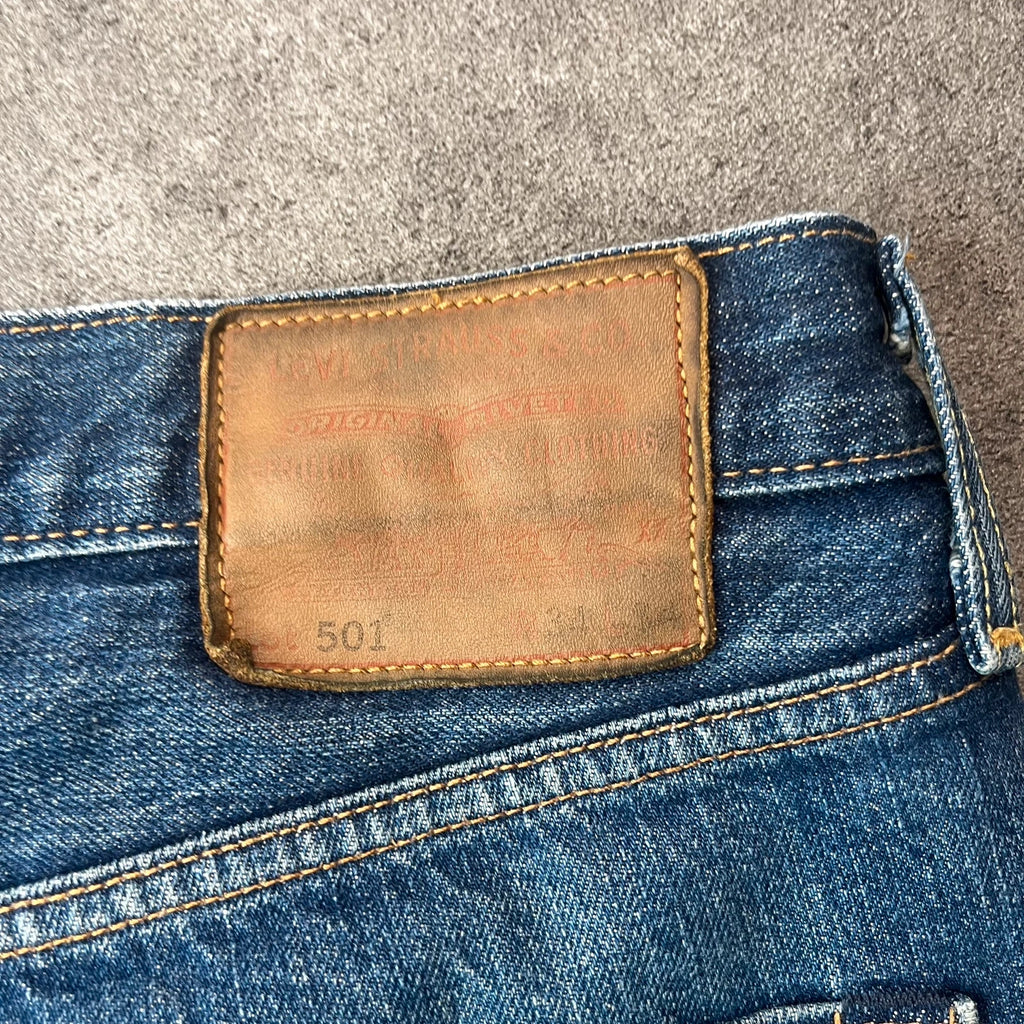 Vintage Levi's 501 Jeans Herren Straight W34 L34 Washed Blau 2000s