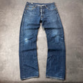 Vintage Levi's 501 Jeans Herren Straight W34 L34 Washed Blau 2000s