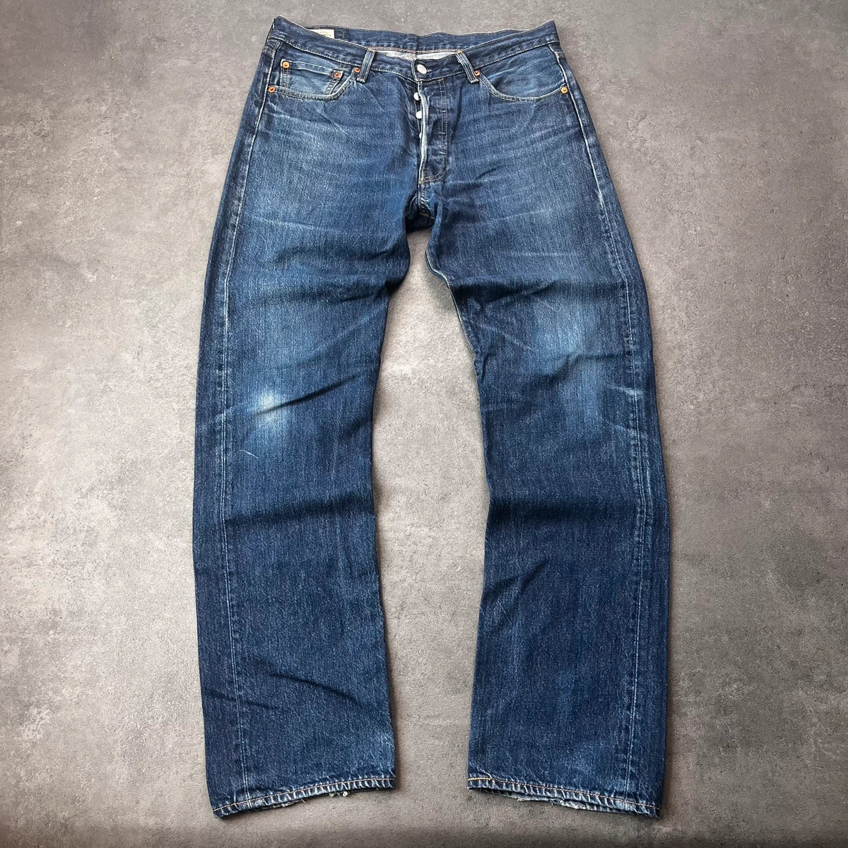 Vintage Levi's 501 Jeans Herren Straight W34 L34 Washed Blau 2000s
