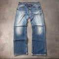 Vintage Levi's 501 Jeans Herren Straight W38 L34 Washed Hellblau 2000s