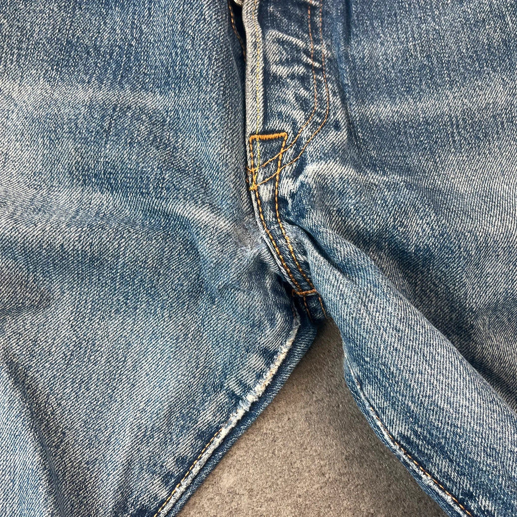 Vintage Levi's 501 Jeans Herren Straight W38 L34 Washed Hellblau 2000s