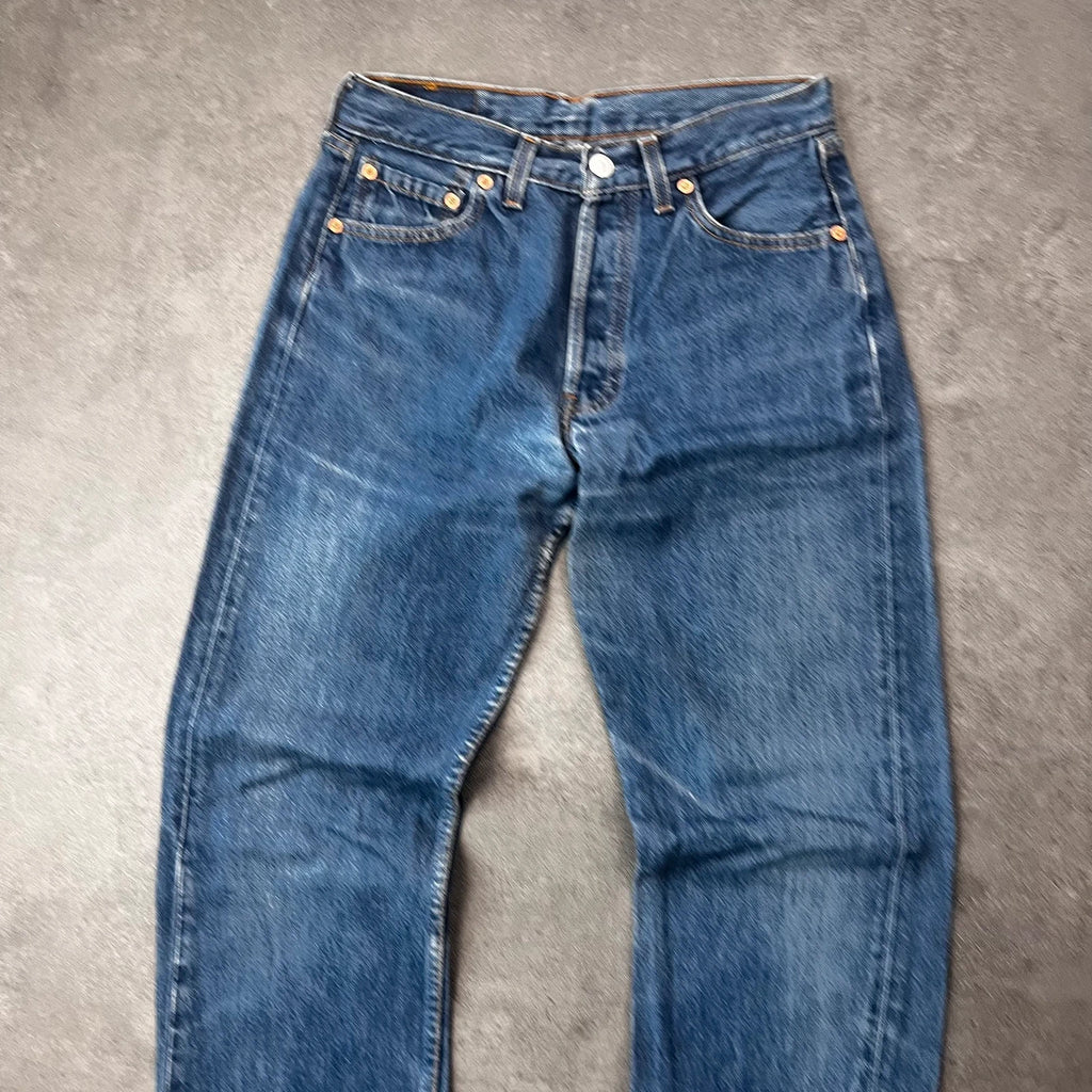 Vintage Levi's 501 Jeans Herren Straight W30 L30 Washed Blau 1990s