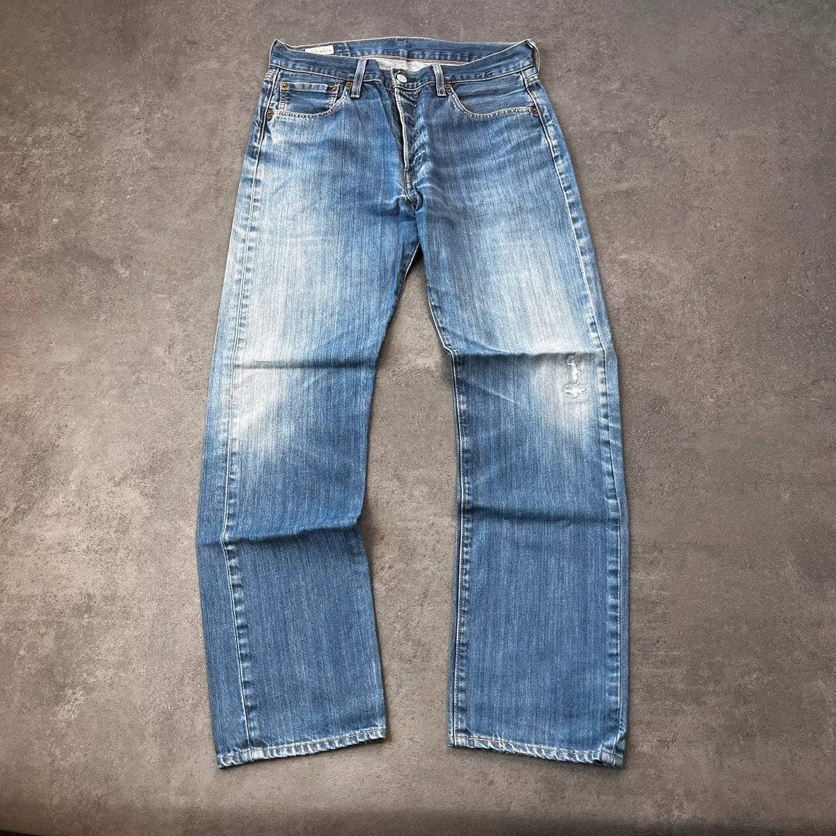 Vintage Levi's 501 Jeans Herren Straight W32 L32 Washed Blau 2000s