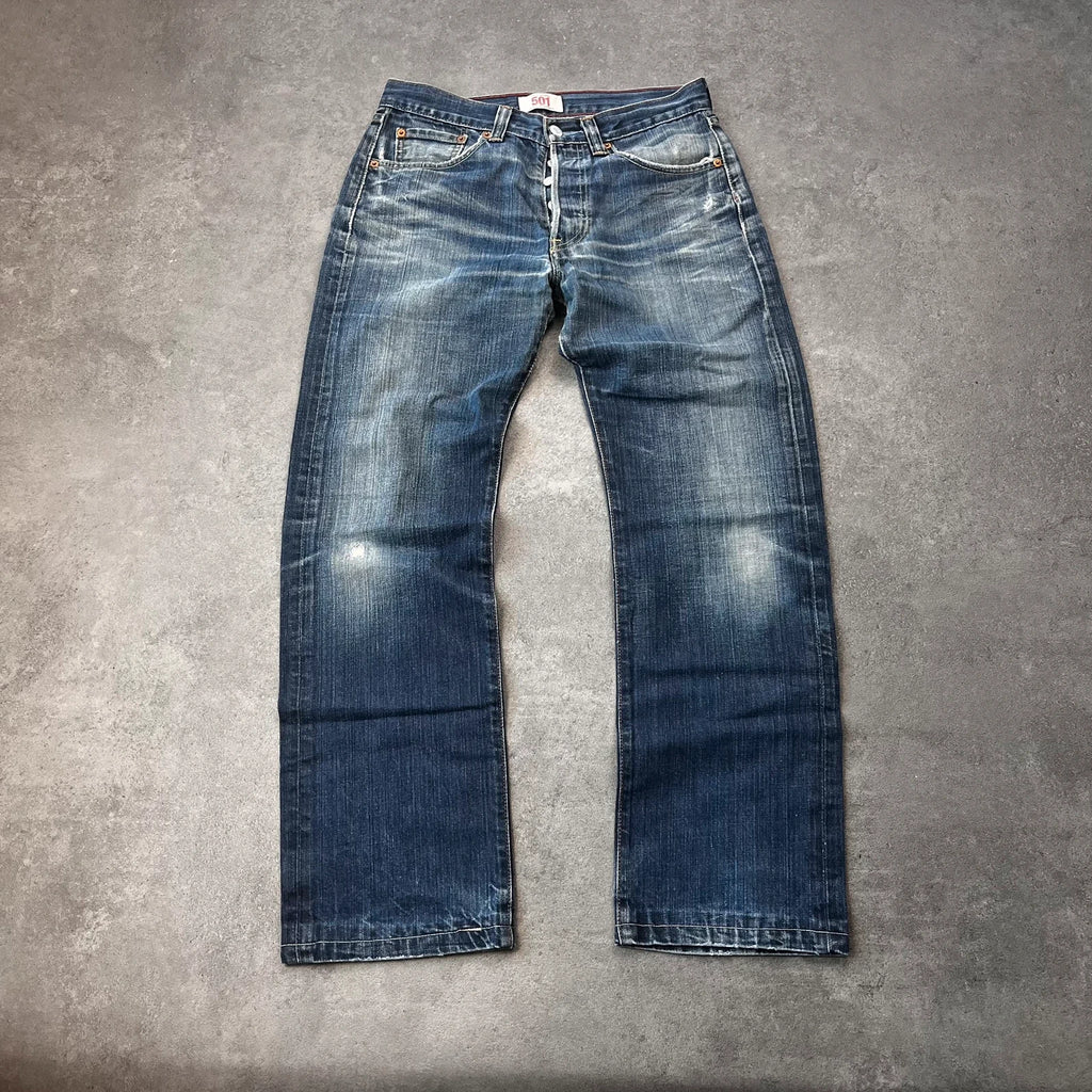 Vintage Levi's 501 Jeans Herren Straight W31 L30 Blau 1990s