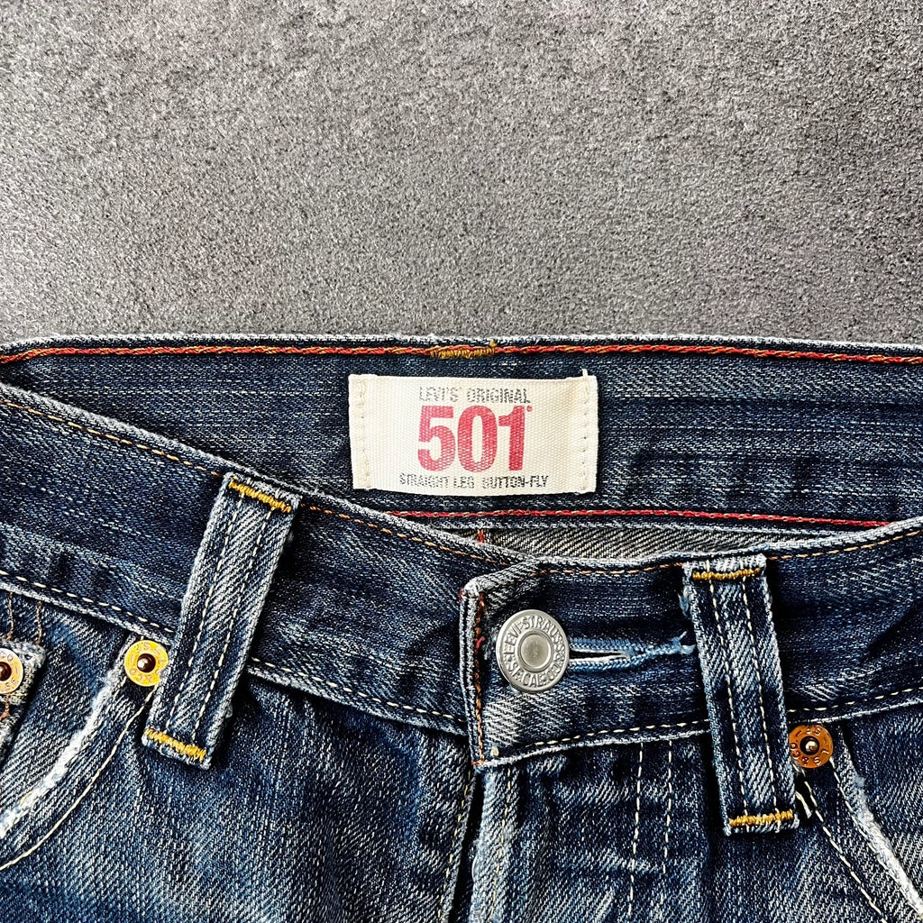 Vintage Levi's 501 Jeans Herren Straight W31 L30 Blau 1990s