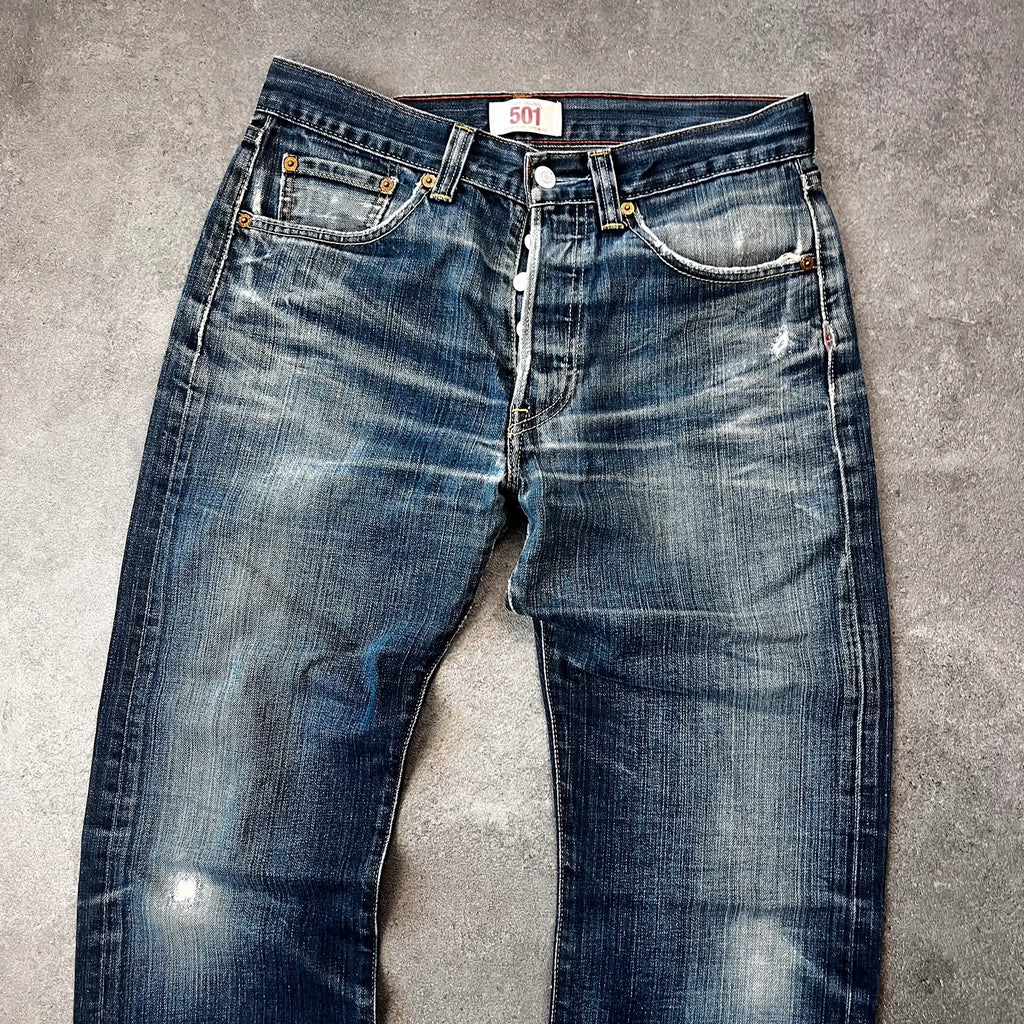 Vintage Levi's 501 Jeans Herren Straight W31 L30 Blau 1990s