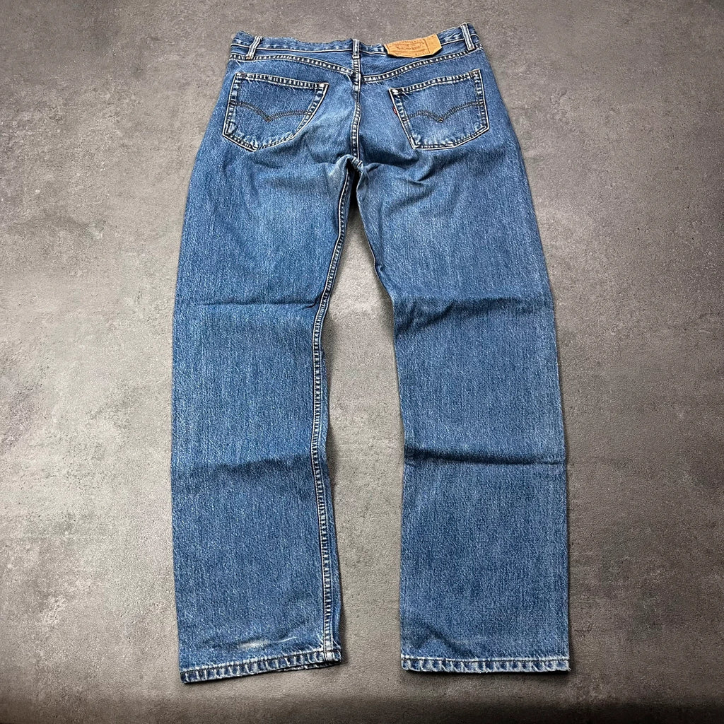 Vintage Levi's 501 Jeans Herren Straight W36 L32 Hellblau 1990s