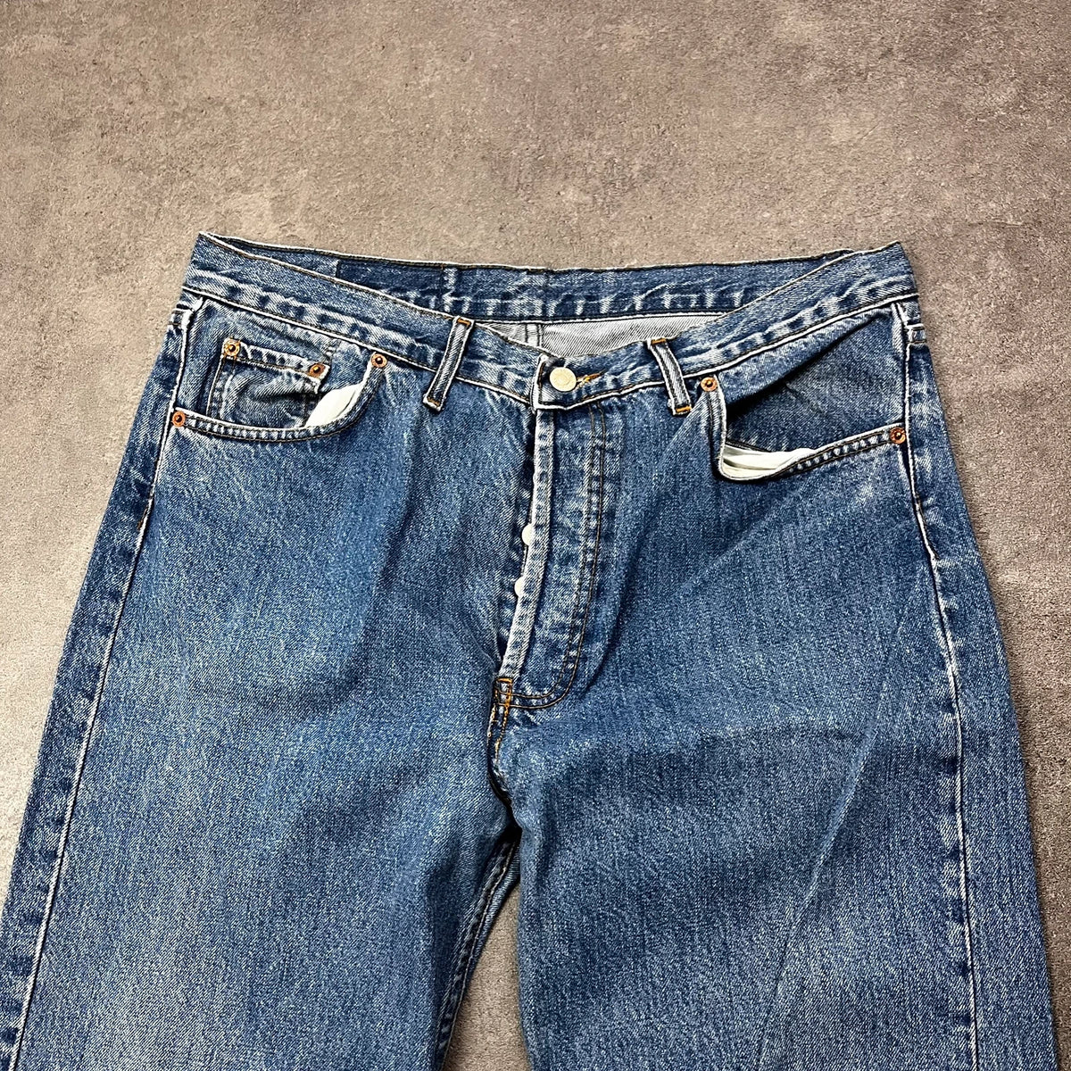 Vintage Levi's 501 Jeans Herren Straight W36 L32 Hellblau 1990s