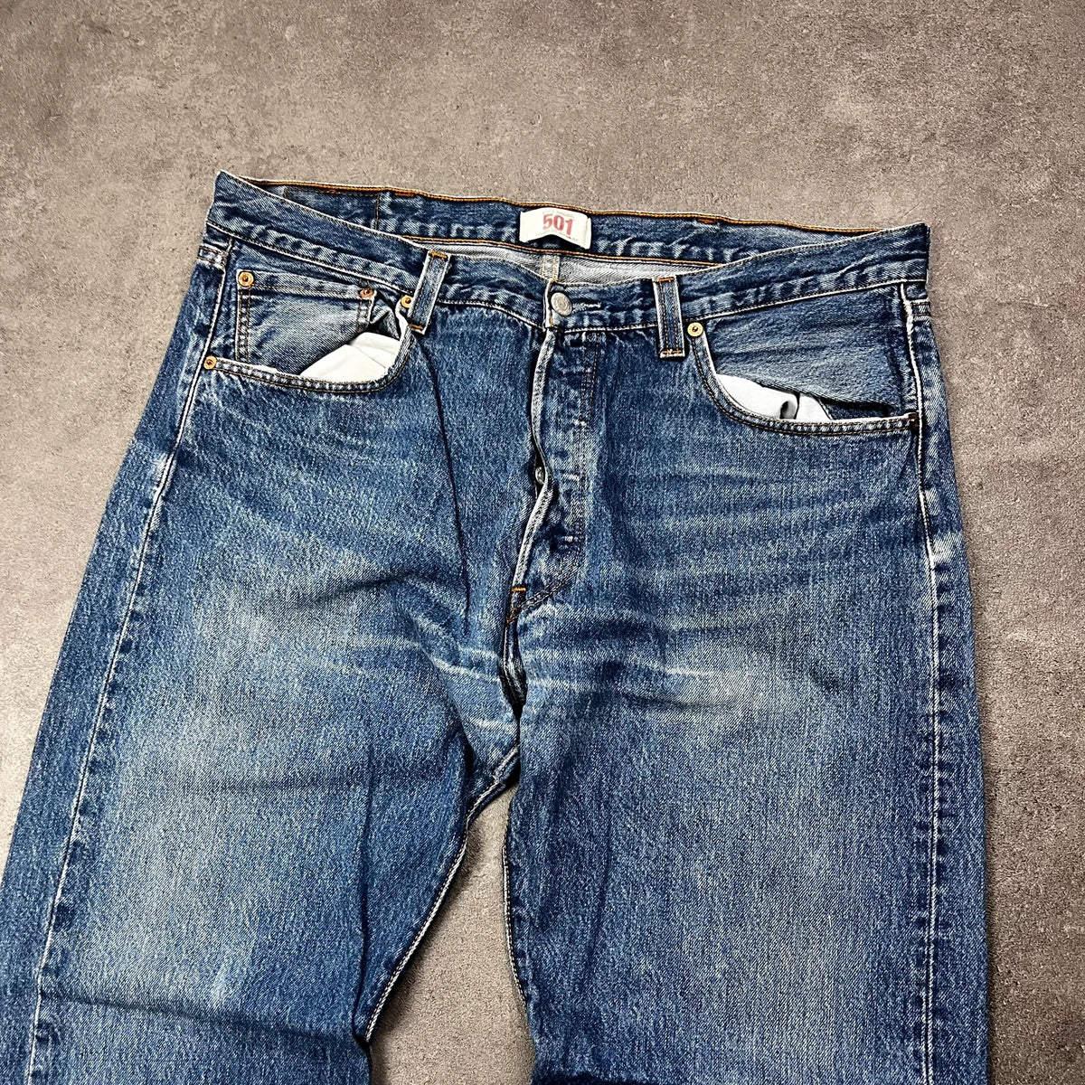 Vintage Levi's 501 Jeans Herren Straight W38 L32 Hellblau 2000s