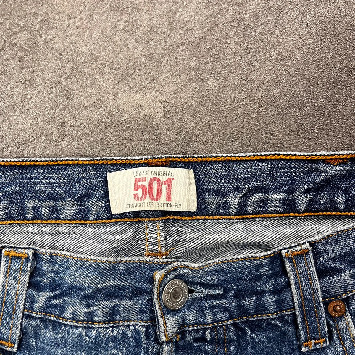 Vintage Levi's 501 Jeans Herren Straight W38 L32 Hellblau 2000s