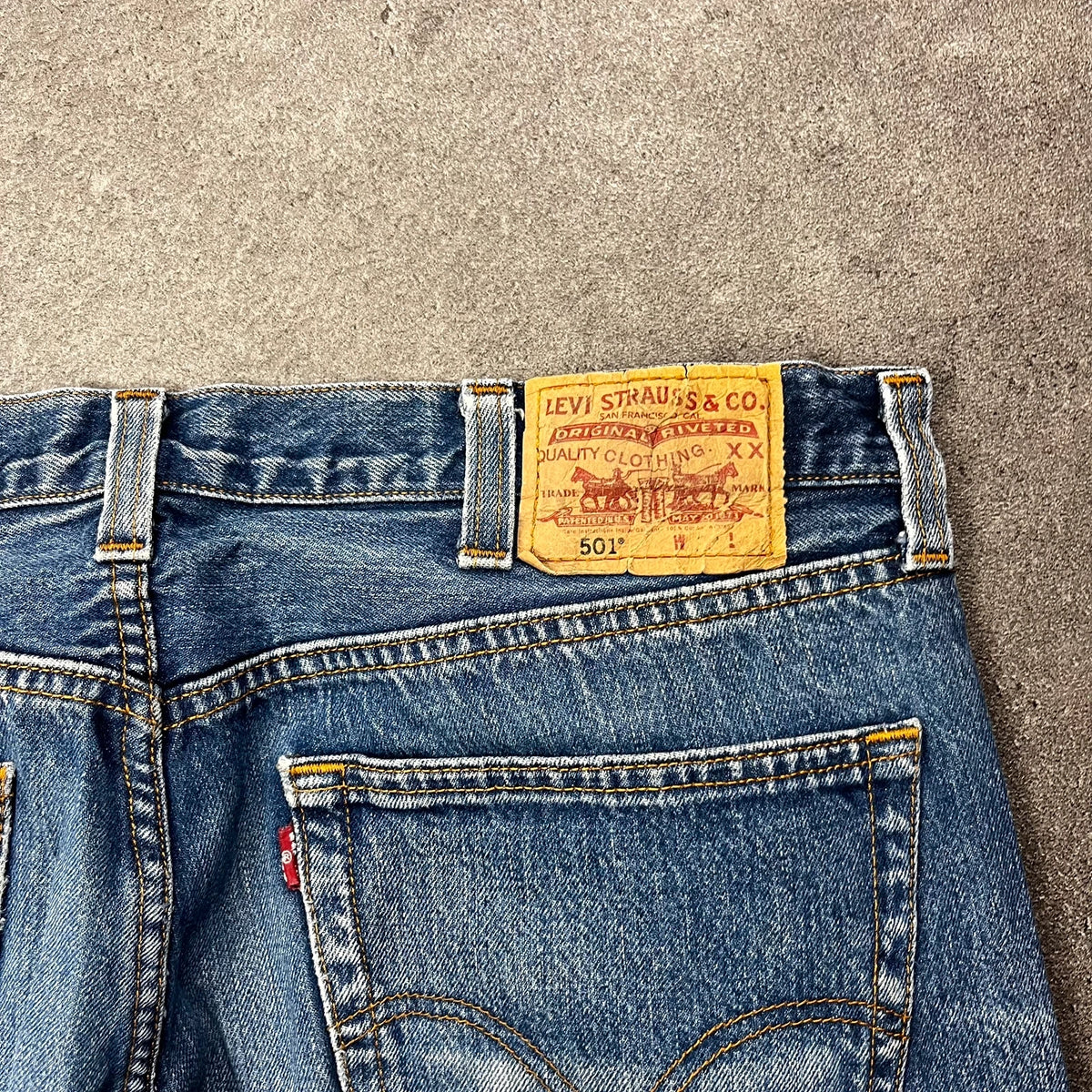 Vintage Levi's 501 Jeans Herren Straight W38 L32 Hellblau 2000s