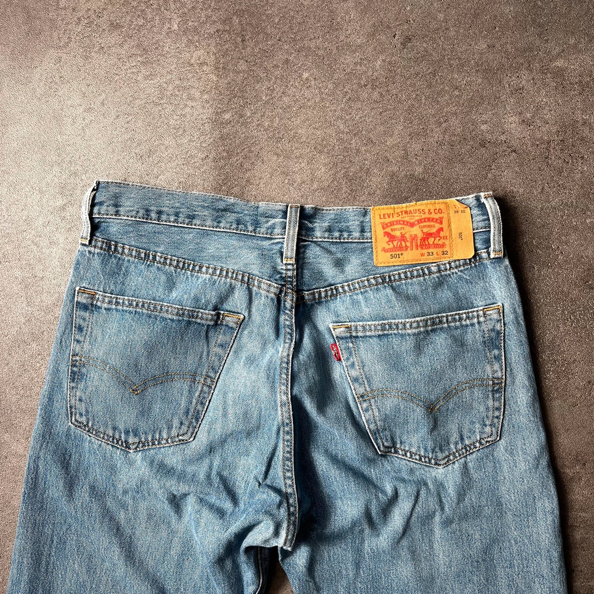 Vintage Levi's 501 Jeans Herren Straight W33 L32 Hellblau 2000s