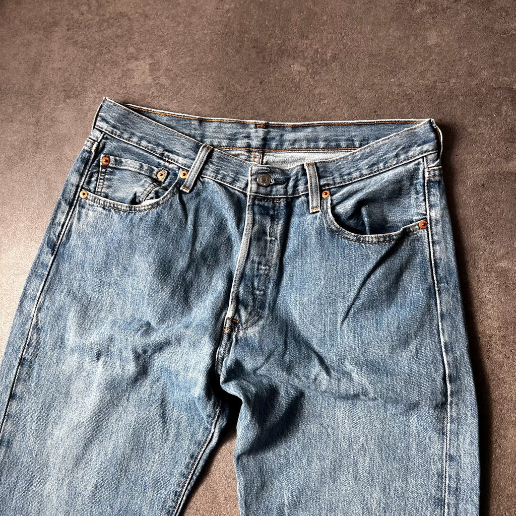 Vintage Levi's 501 Jeans Herren Straight W33 L32 Hellblau 2000s