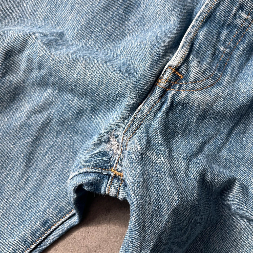 Vintage Levi's 501 Jeans Herren Straight W33 L32 Hellblau 2000s