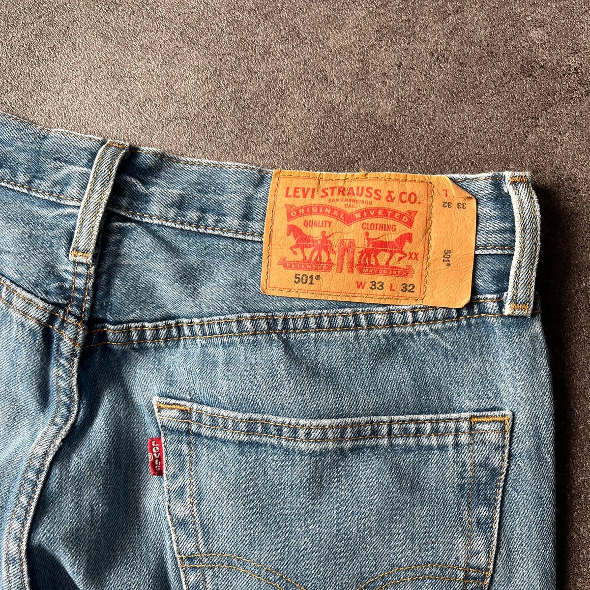 Vintage Levi's 501 Jeans Herren Straight W33 L32 Hellblau 2000s