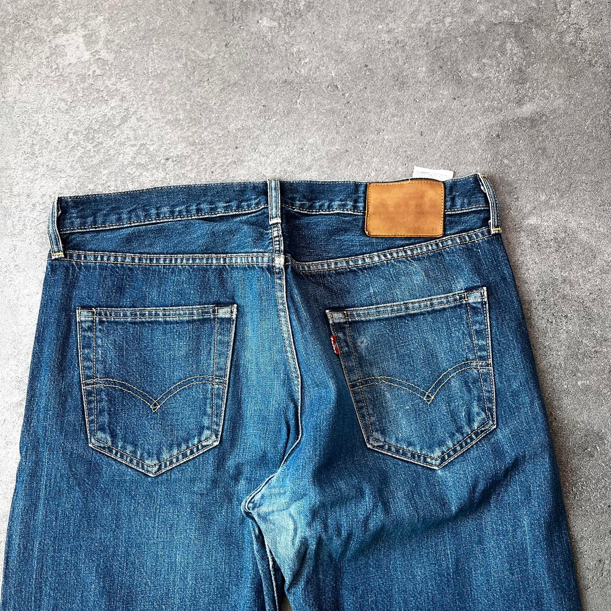 Vintage Levi's 501 Jeans Herren Straight W34 L32 Crazy Washed Distressed Blau 2000s