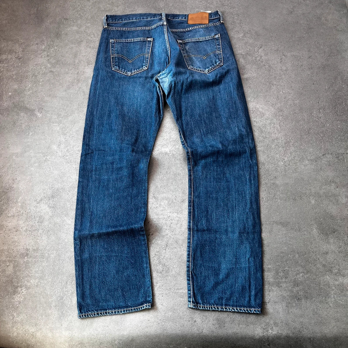 Vintage Levi's 501 Jeans Herren Straight W34 L32 Crazy Washed Distressed Blau 2000s