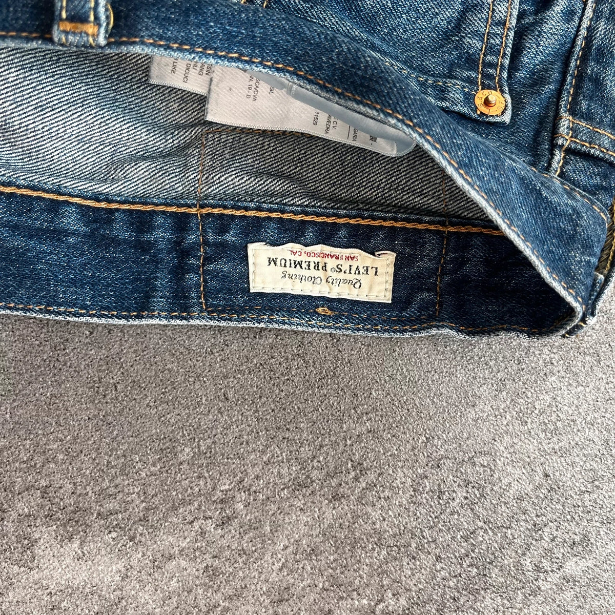 Vintage Levi's 501 Jeans Herren Straight W34 L32 Crazy Washed Distressed Blau 2000s