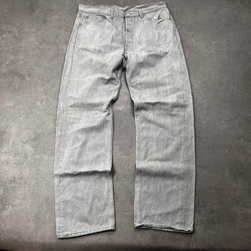 Vintage Levi's 501 Jeans Herren Straight W38 L32 Made in USA Grau 1980s