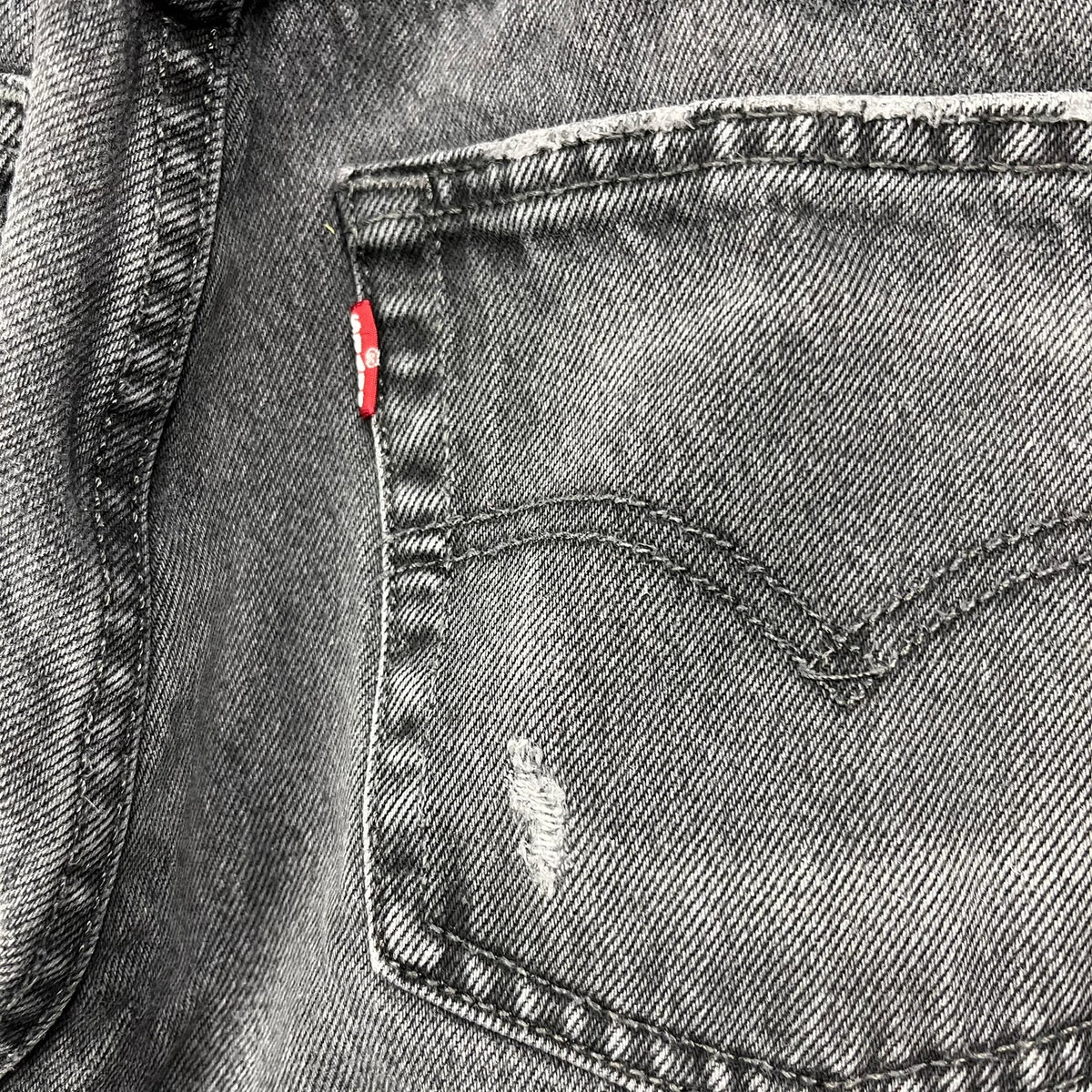 Vintage Levi's 501 Jeans Herren Straight W26 L32 Grau/Schwarz 2000s