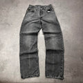 Vintage Levi's 501 Jeans Herren Straight W26 L32 Grau/Schwarz 2000s