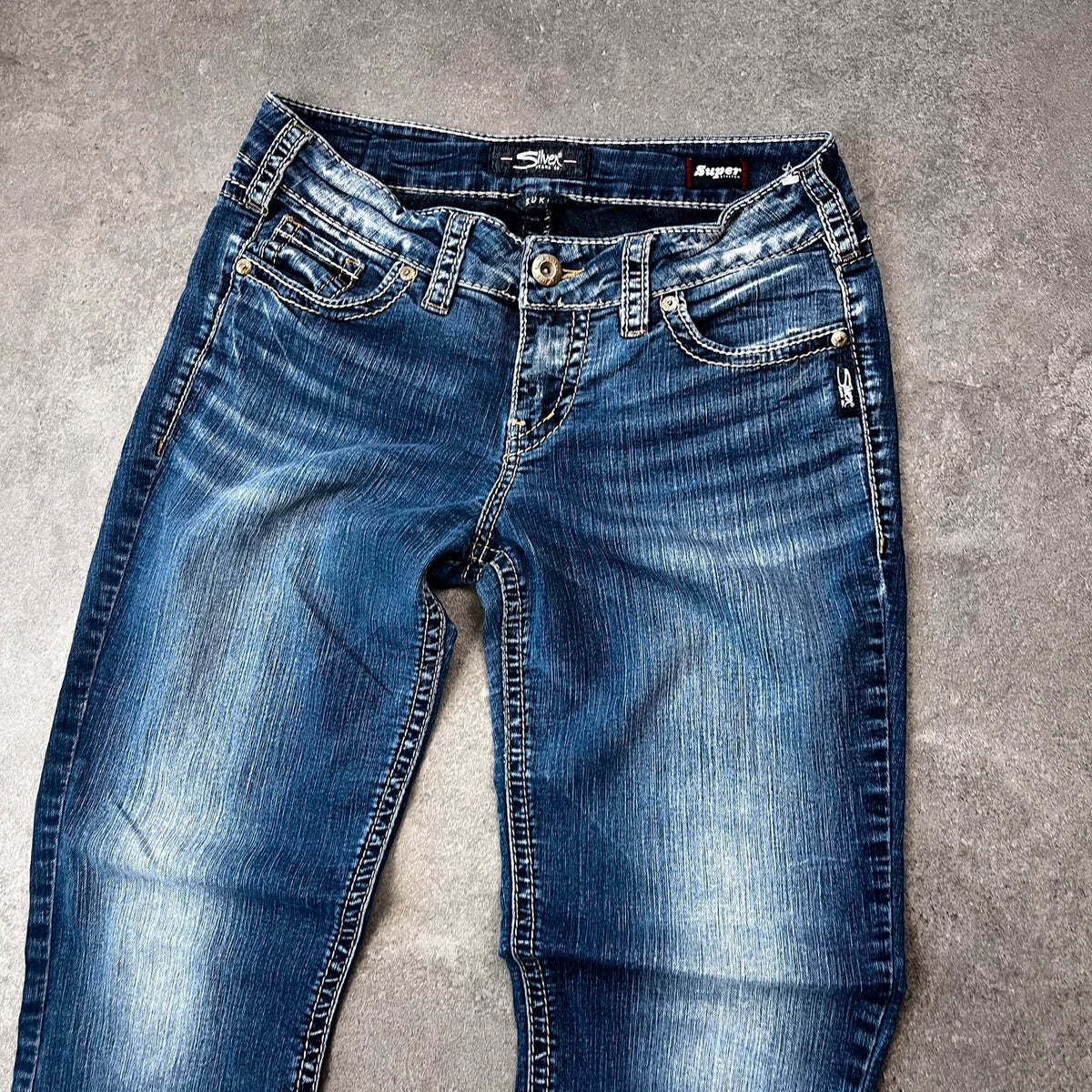 Vintage Silver Jeans Suki Damen Bootcut Gr. M Blau 2000s