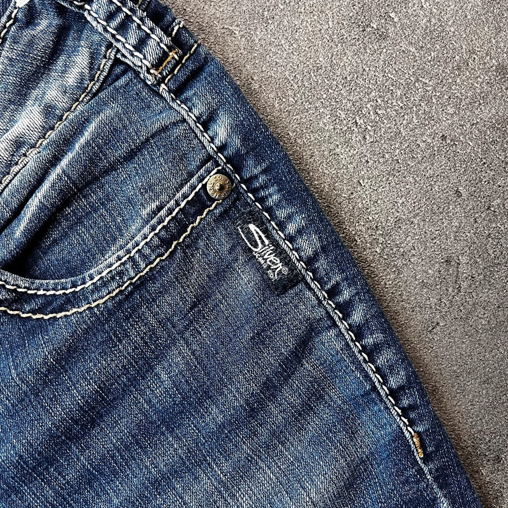 Vintage Silver Jeans Suki Damen Bootcut Gr. M Blau 2000s