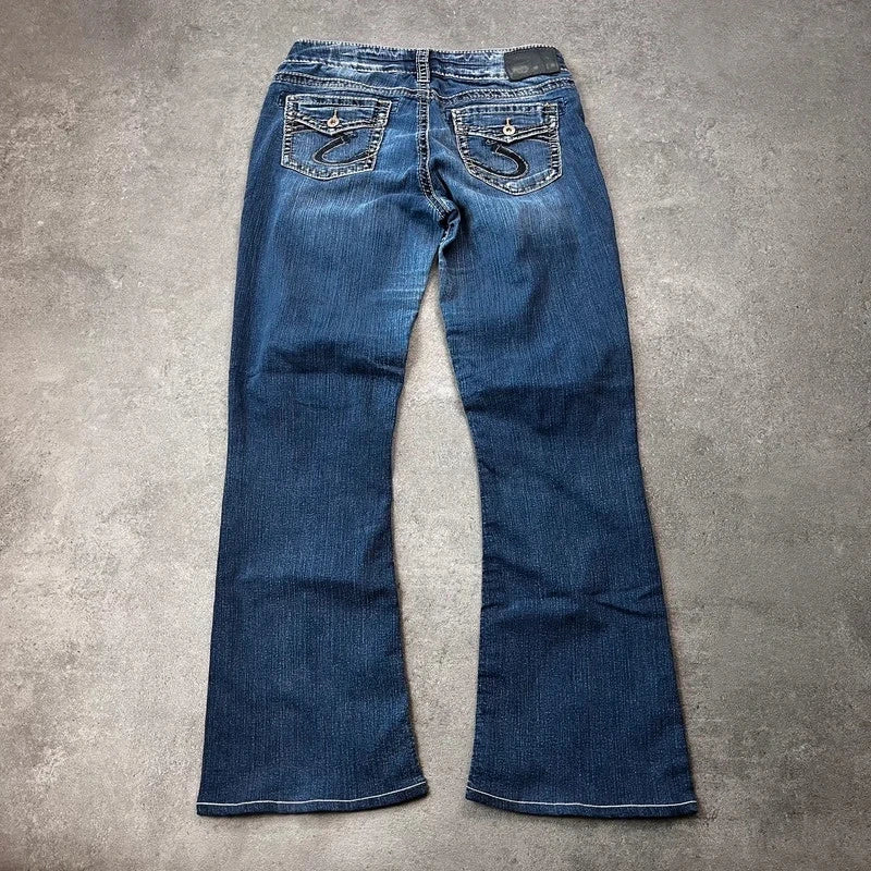 Vintage Silver Jeans Suki Damen Bootcut Gr. M Rückansicht