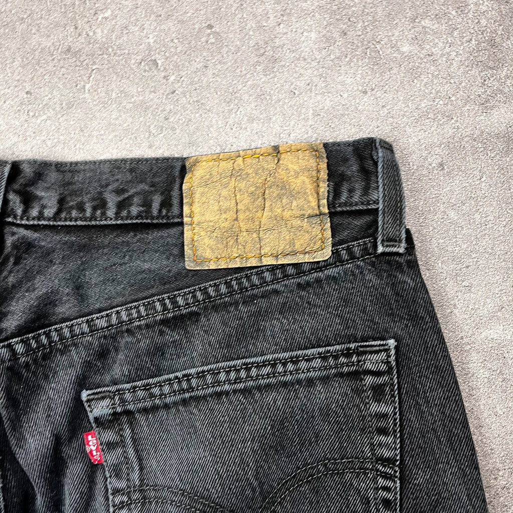 Vintage Levi's 501 Jeans Herren Straight W36 L32 Schwarz 2000s