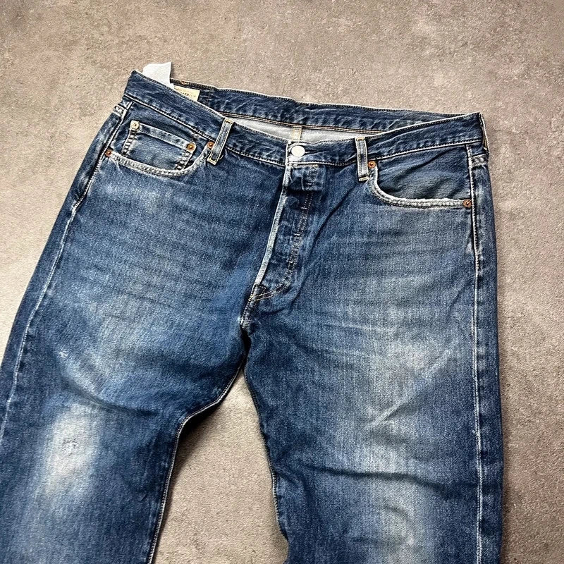 Vintage Levi's 501 Jeans Herren Straight W36 L28 Blau 2010s