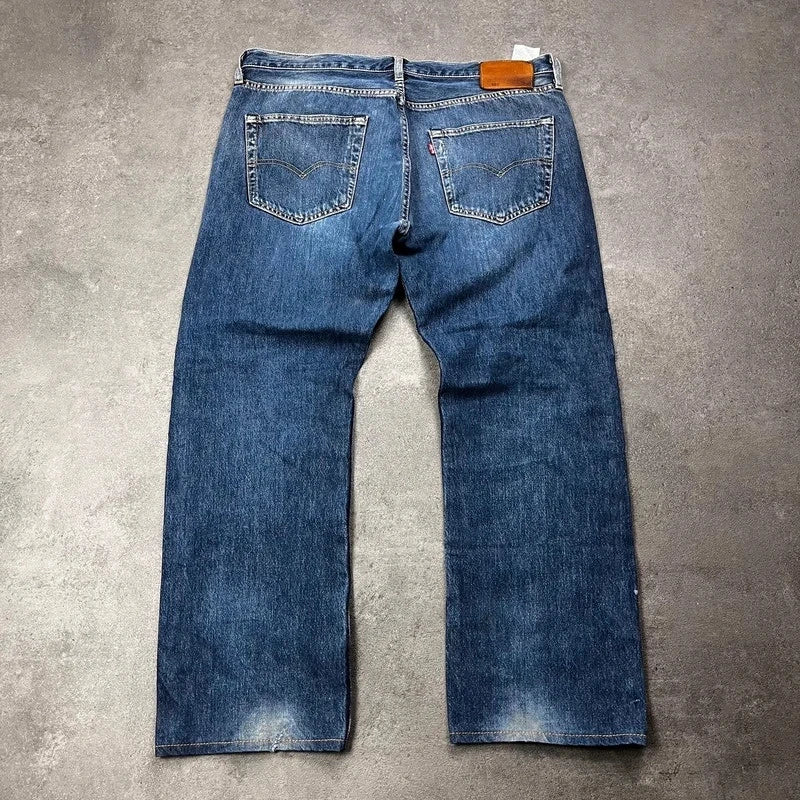 Vintage Levi's 501 Jeans Herren Straight W36 L28 Blau 2010s
