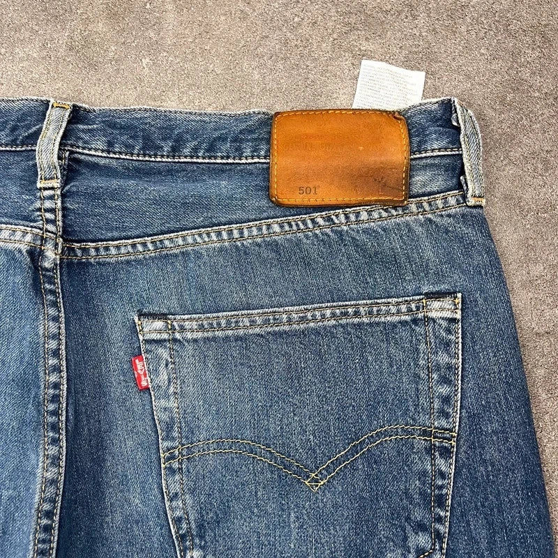 Vintage Levi's 501 Jeans Herren Straight W36 L28 Blau 2010s