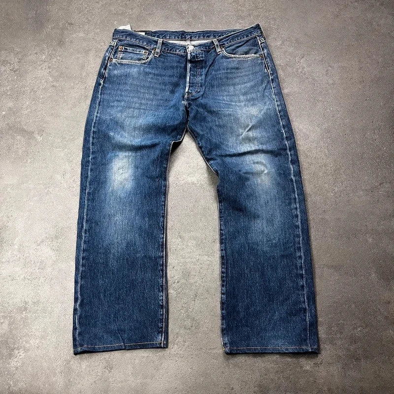 Vintage Levi's 501 Jeans Herren Straight W36 L28 Blau 2010s