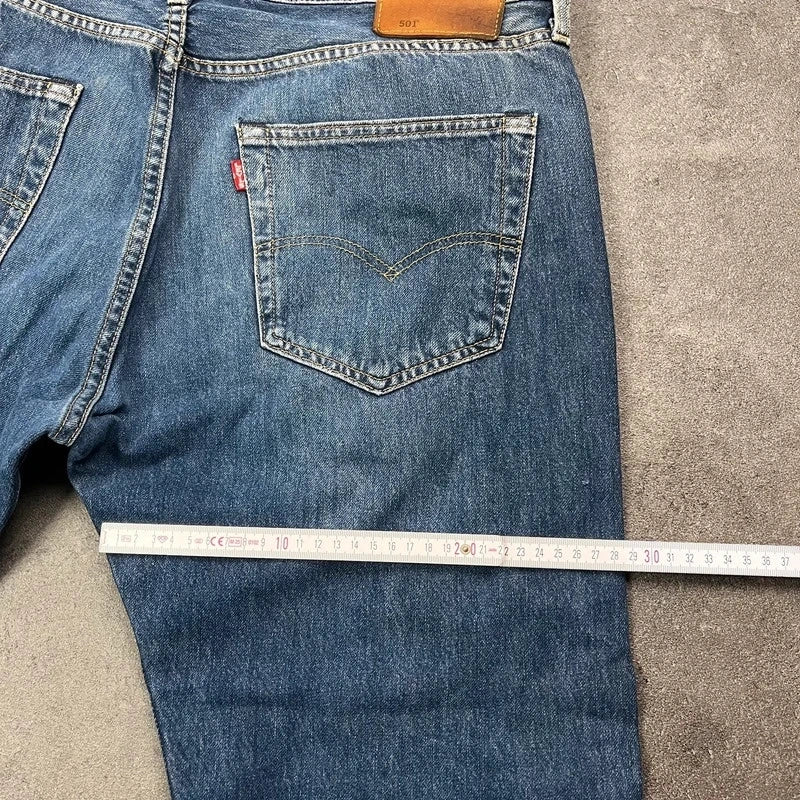 Vintage Levi's 501 Jeans Herren Straight W36 L28 Blau 2010s