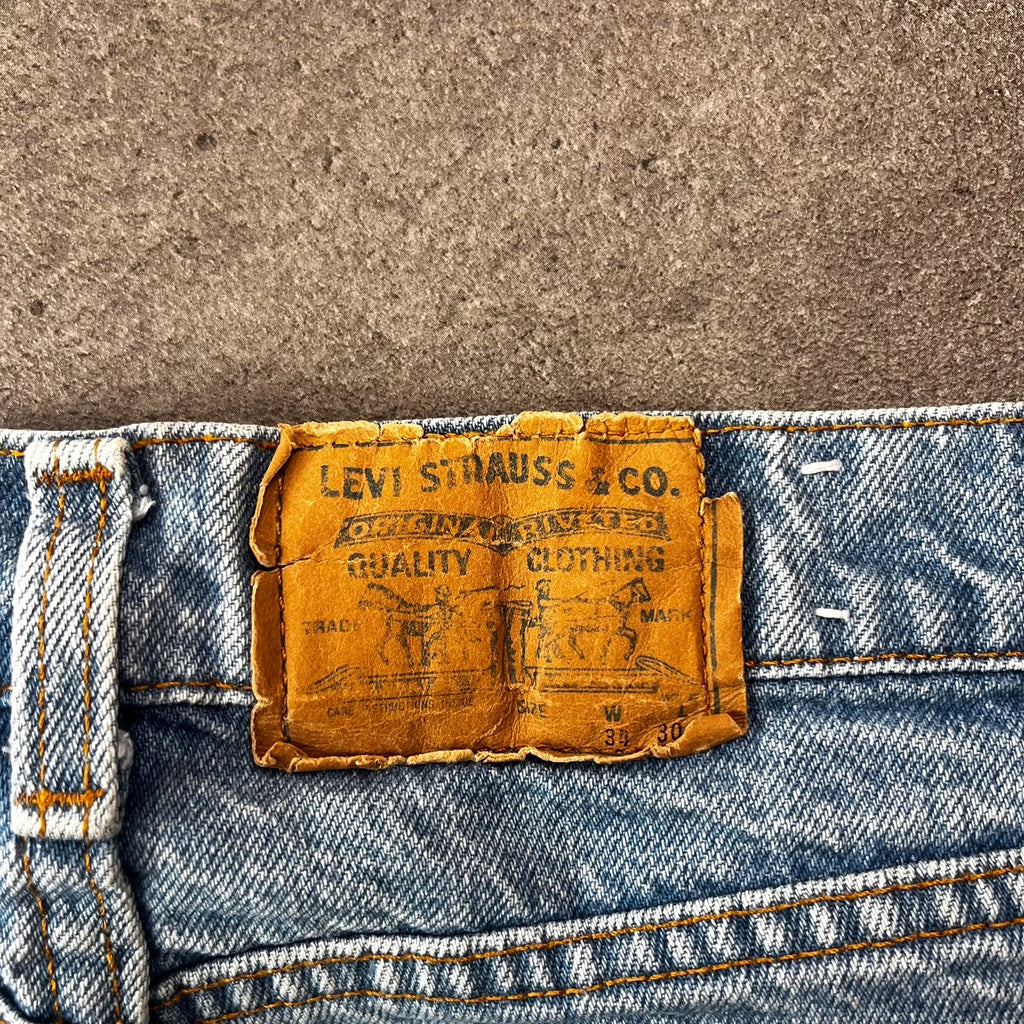Vintage Levi's White Label Jeans Herren W34 L30 Made in USA Hellblau 1980s