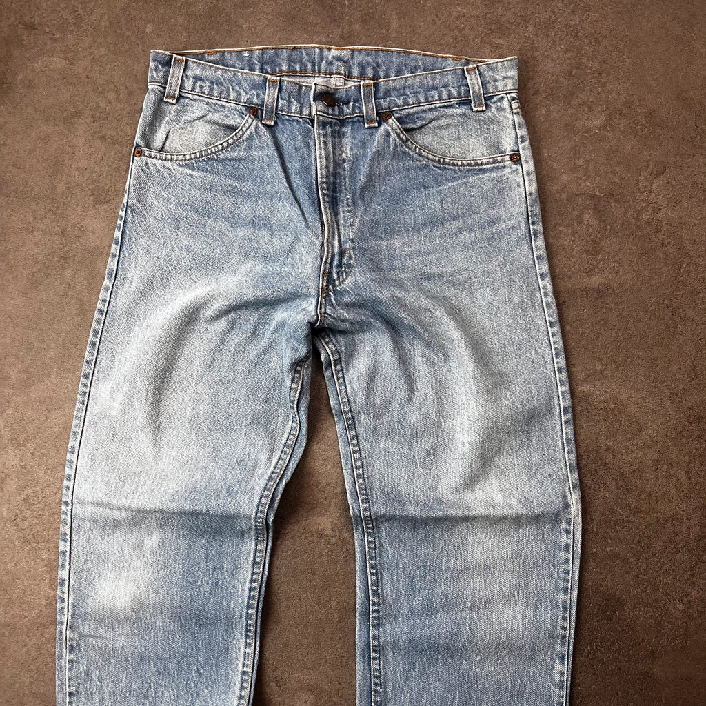 Vintage Levi's White Label Jeans Herren W34 L30 Made in USA Hellblau 1980s