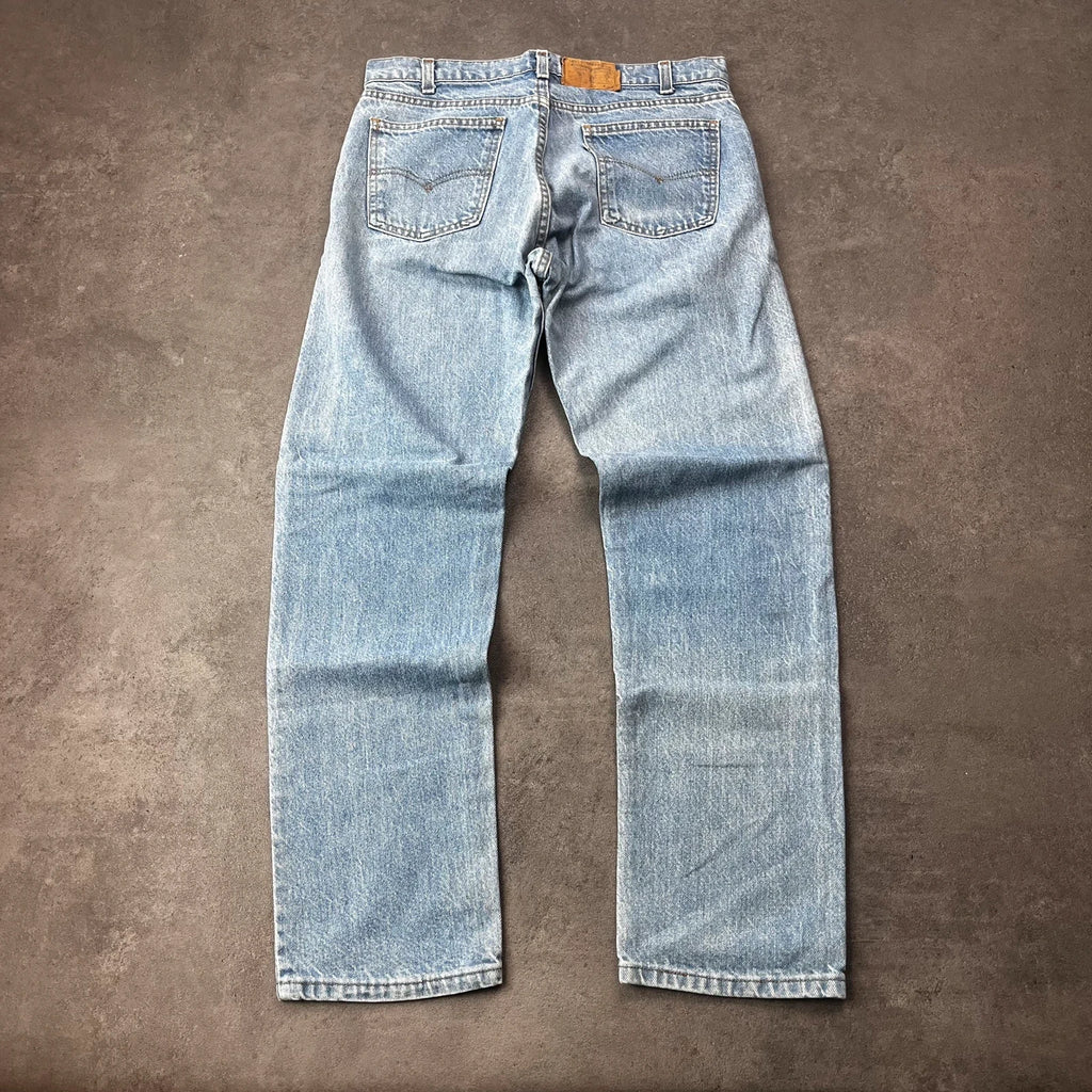 Vintage Levi's White Label Jeans Herren W34 L30 Made in USA Hellblau 1980s