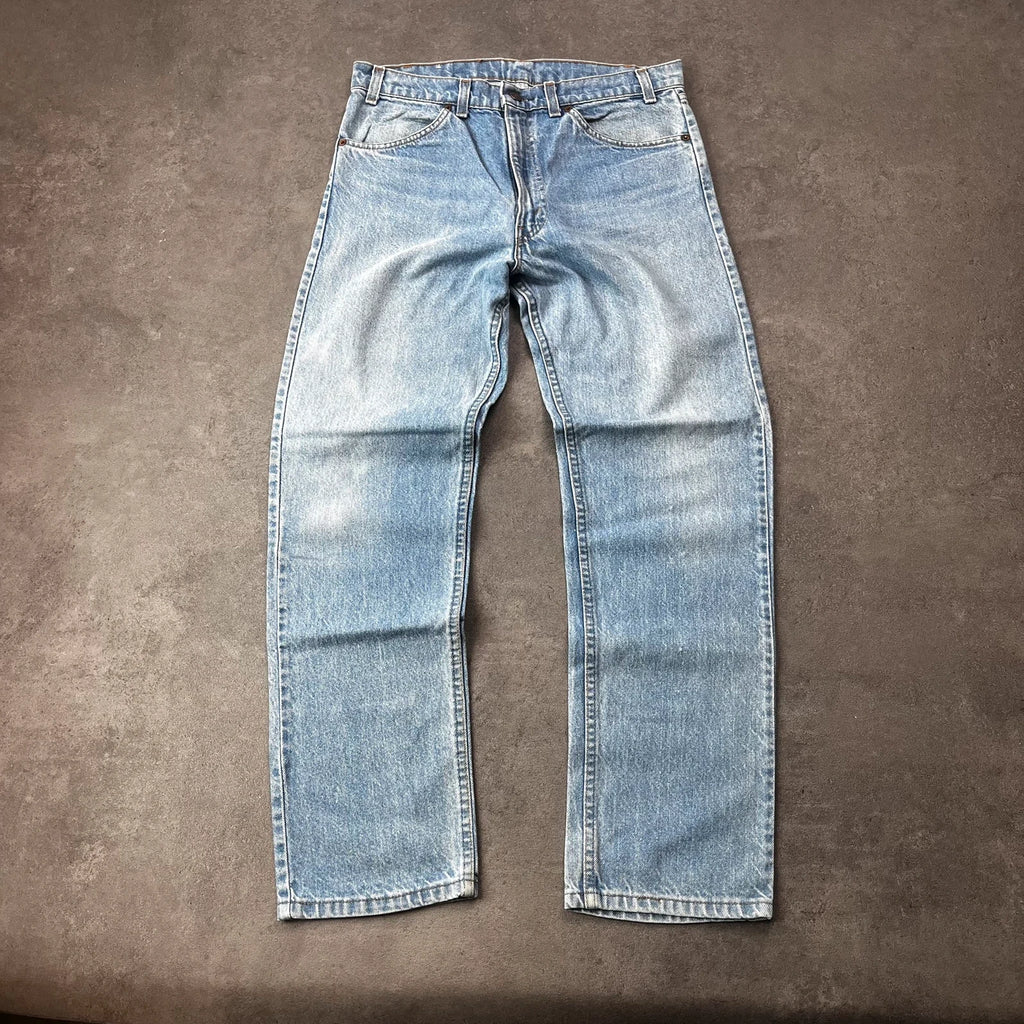Vintage Levi's White Label Jeans Herren W34 L30 Made in USA Hellblau 1980s