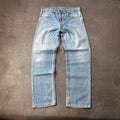 Vintage Levi's White Label Jeans Herren W34 L30 Made in USA Hellblau 1980s