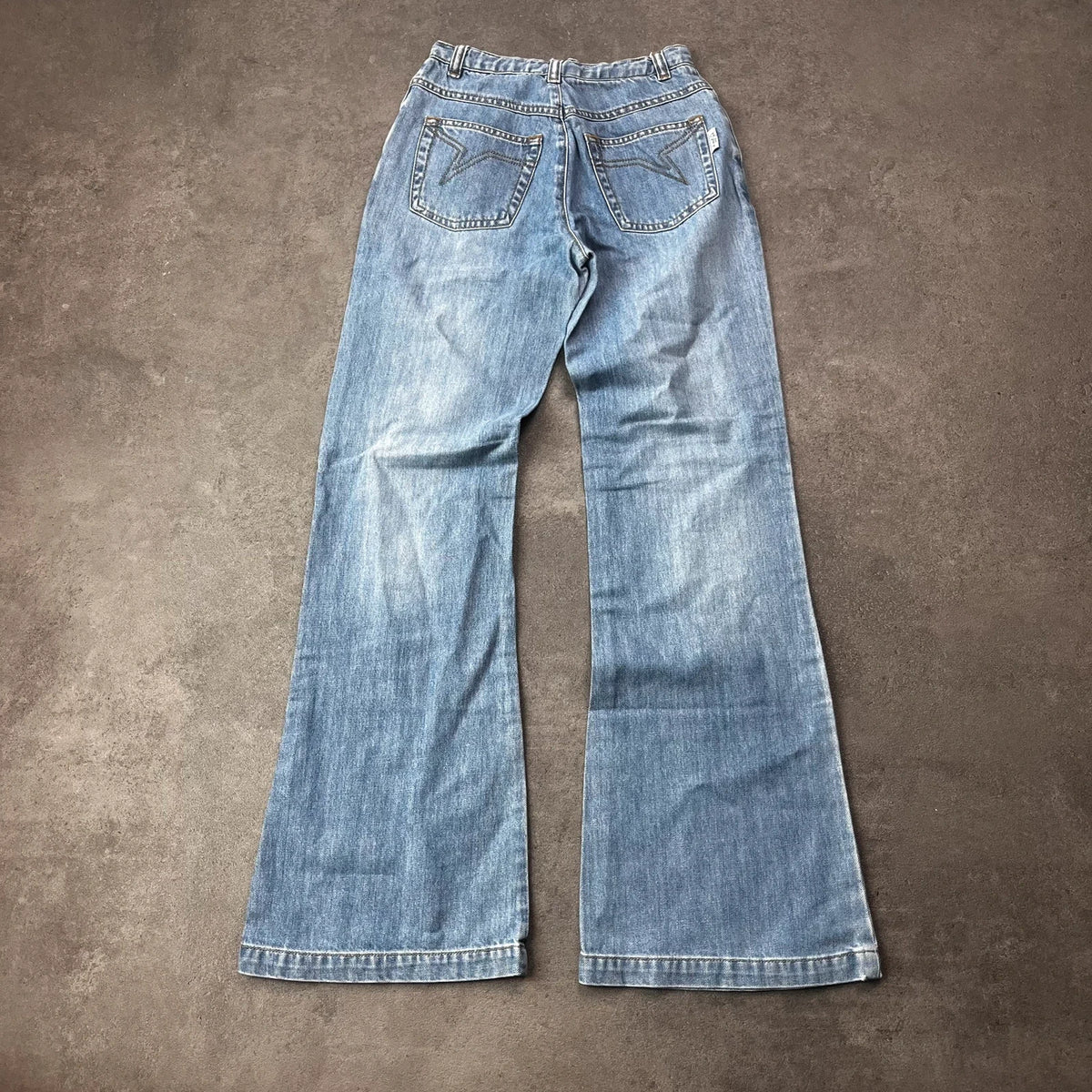 Vintage Y2K Flared Jeans Damen Gr. XXS Rückansicht