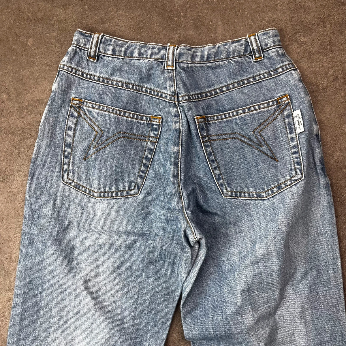 Vintage Y2K Flared Jeans Damen Gr. XXS Hellblau 2000s