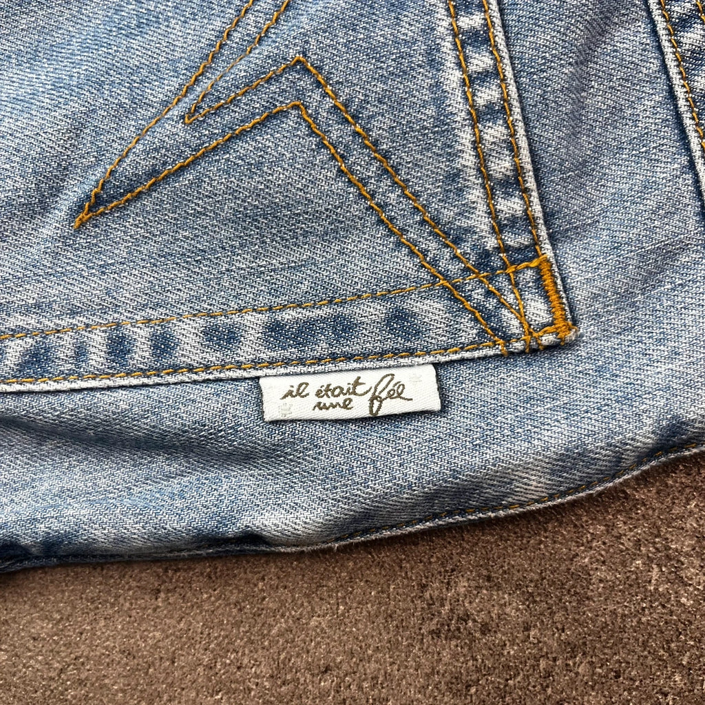 Vintage Y2K Flared Jeans Damen Gr. XXS Hellblau 2000s