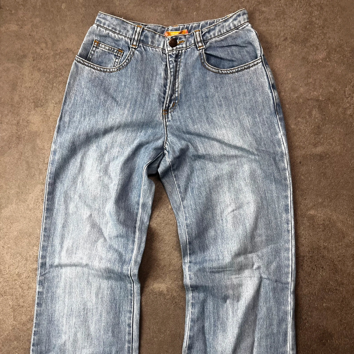 Vintage Y2K Flared Jeans Damen Gr. XXS Hellblau 2000s