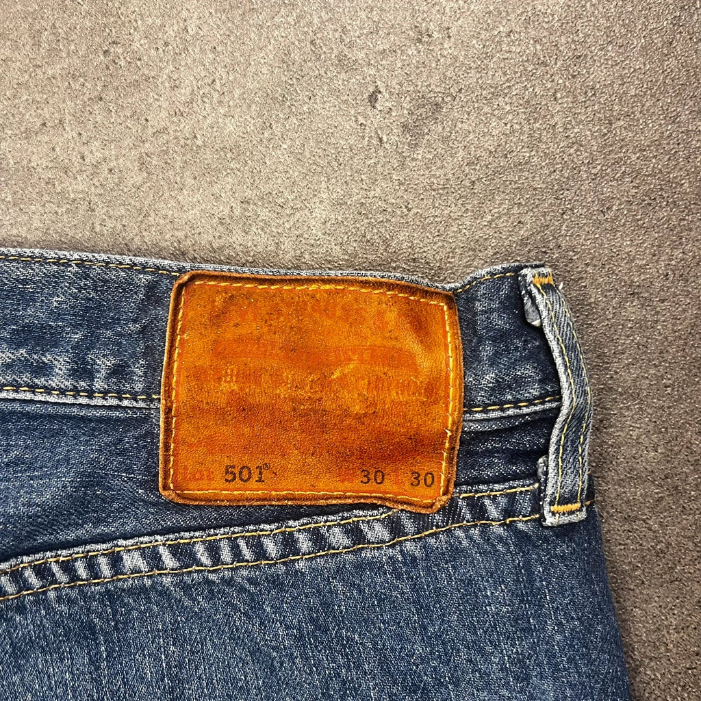 Vintage Levi's 501 Jeans Herren Straight W30 L30 Blau 2000s