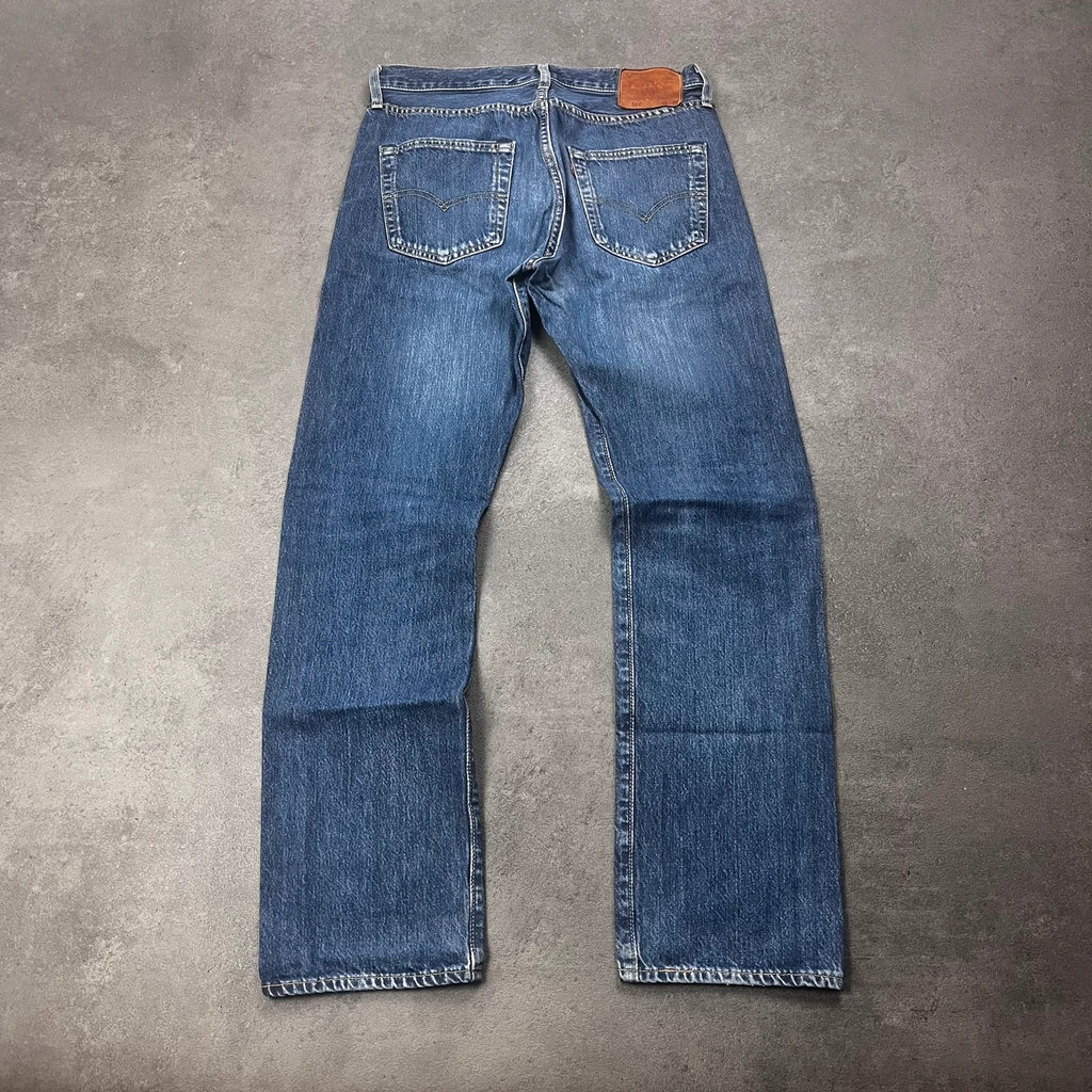 Vintage Levi's 501 Jeans Herren Straight W30 L30 Blau 2000s