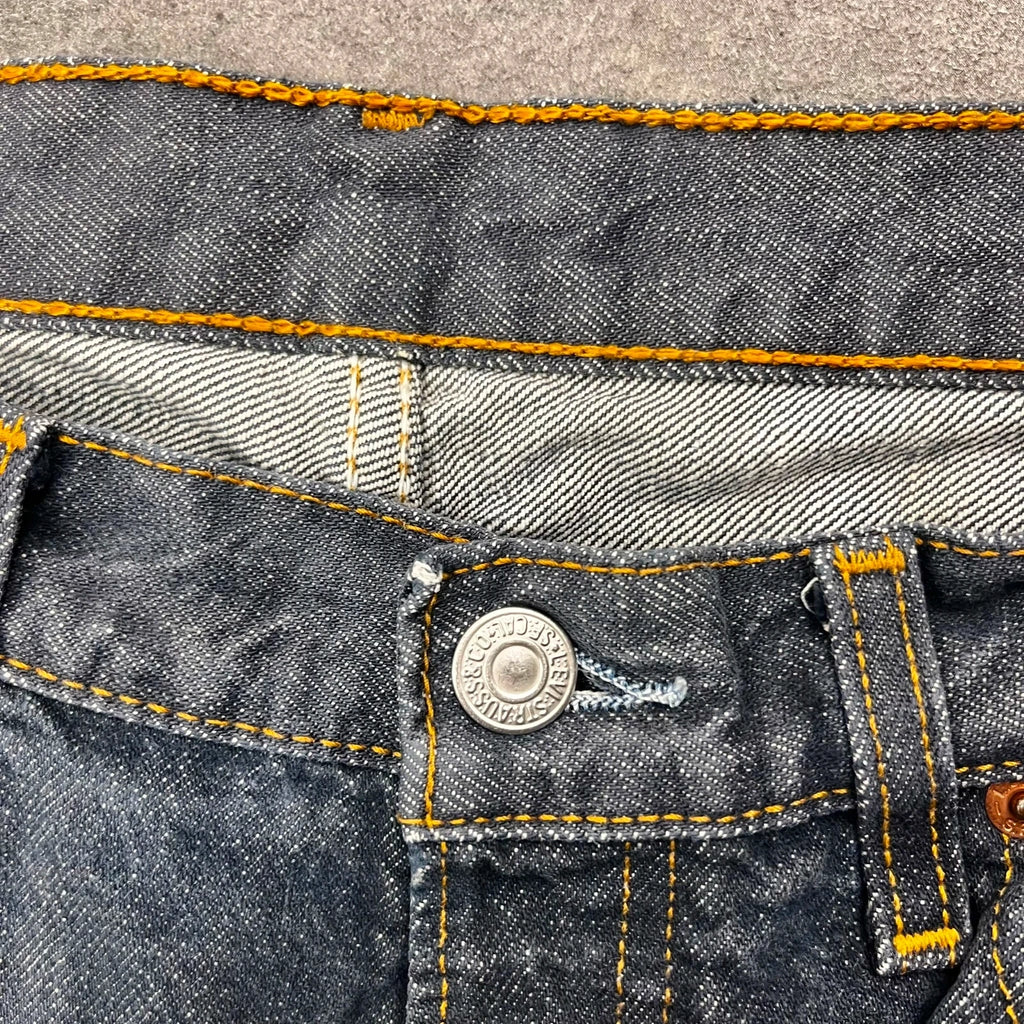 Vintage Levi's 501 Jeans Herren Straight W34 L32 Dunkelblau