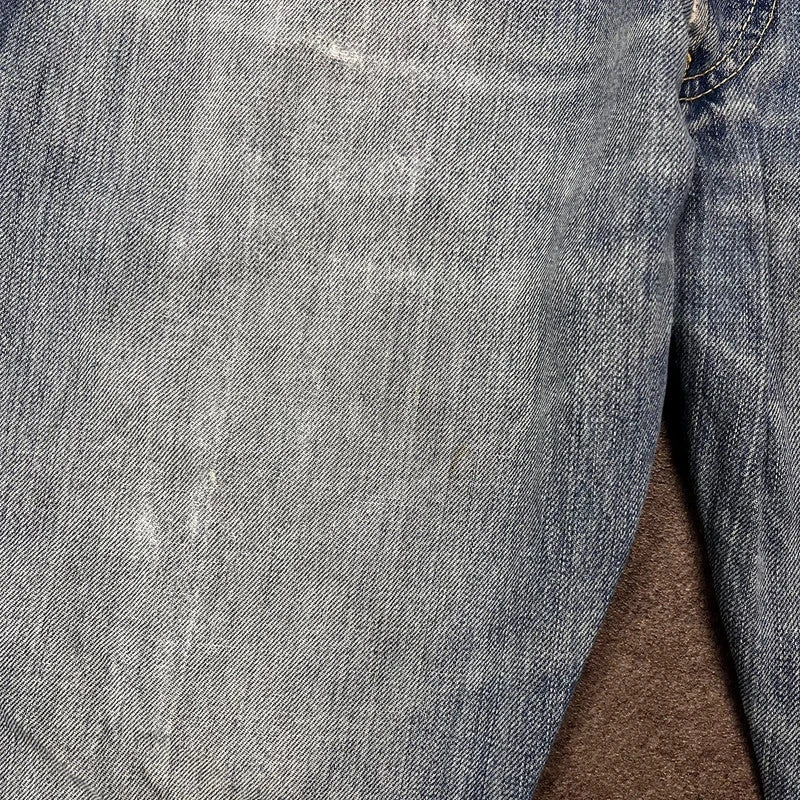 Vintage Levi's 512 Bootcut Jeans Herren W34 L32 Heavy Distressed Blau 2000s