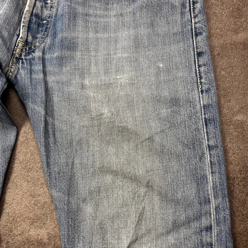 Vintage Levi's 512 Bootcut Jeans Herren W34 L32 Heavy Distressed Blau 2000s