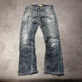 Vintage Levi's 512 Bootcut Jeans Herren W32 L32 Heavy Distressed Blau/Grau 2000s
