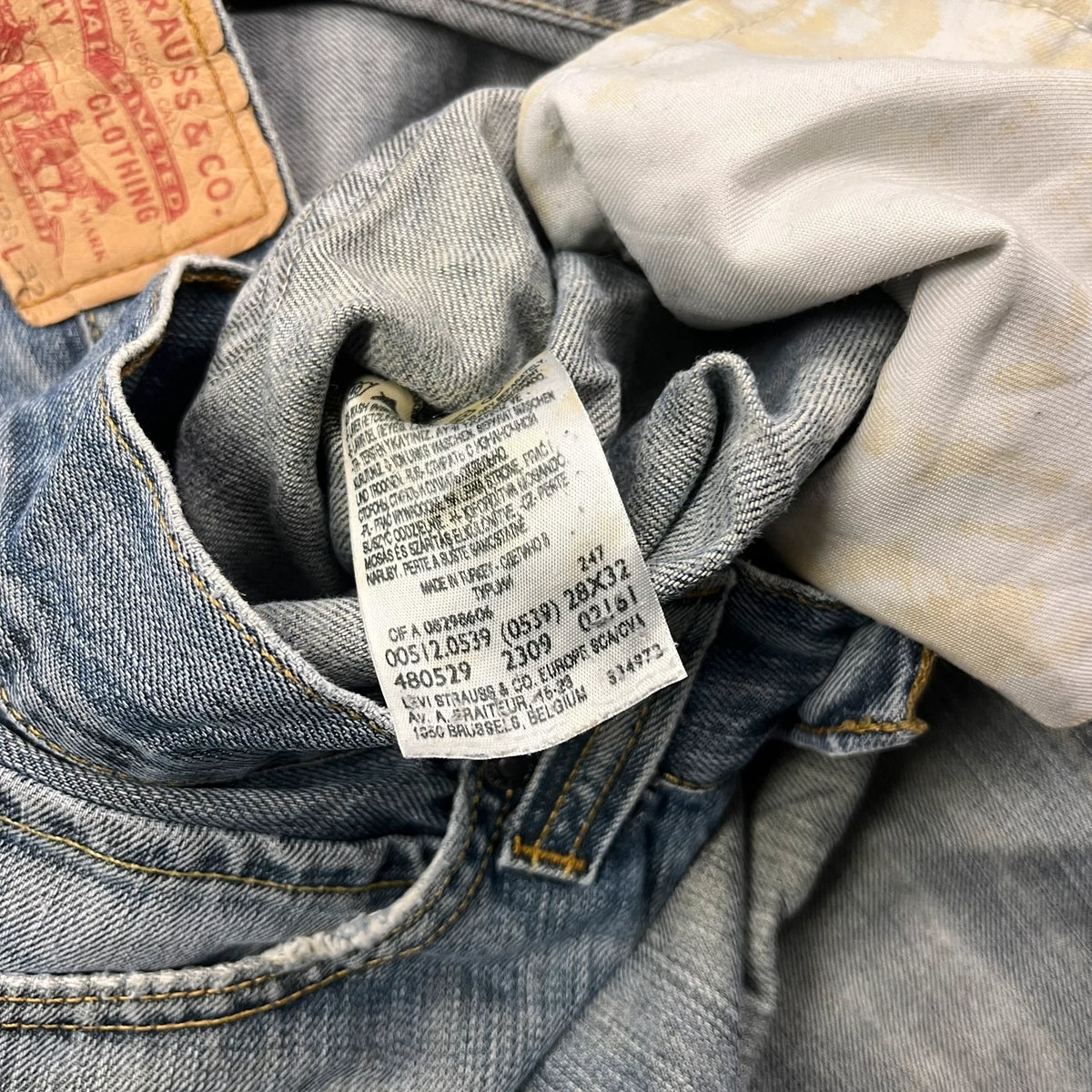 Vintage Levi's 512 Bootcut Jeans Herren W28 L30 Heavy Distressed Blau/Grau 2000s